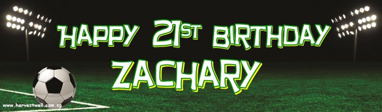 Soccer Ball Birthday Customized Banner